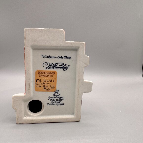 Williamsburg Taliaferro-Cole Shop House Royal Goedewaagen Delft Holland Figurine - Picture 5 of 5